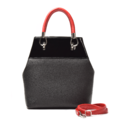 Женская сумка Glarin Black&Red из натуральной кожи