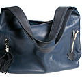 Женская сумка из натуральной кожи синего цвета Hobo